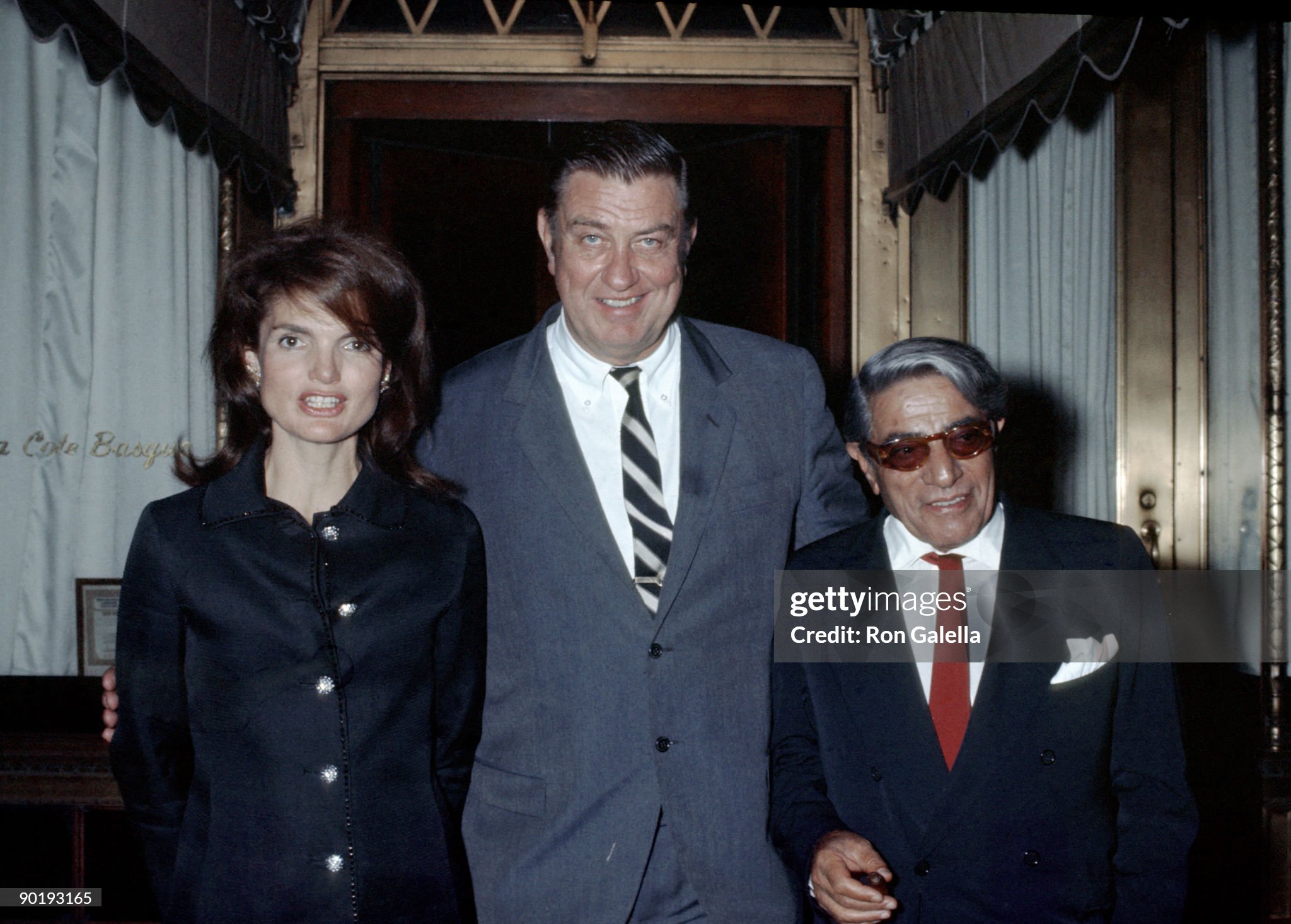 Jackie Onassis, Ari Onassis and Franklin Delano Roosevelt Jr. on 06 October 1969. 
