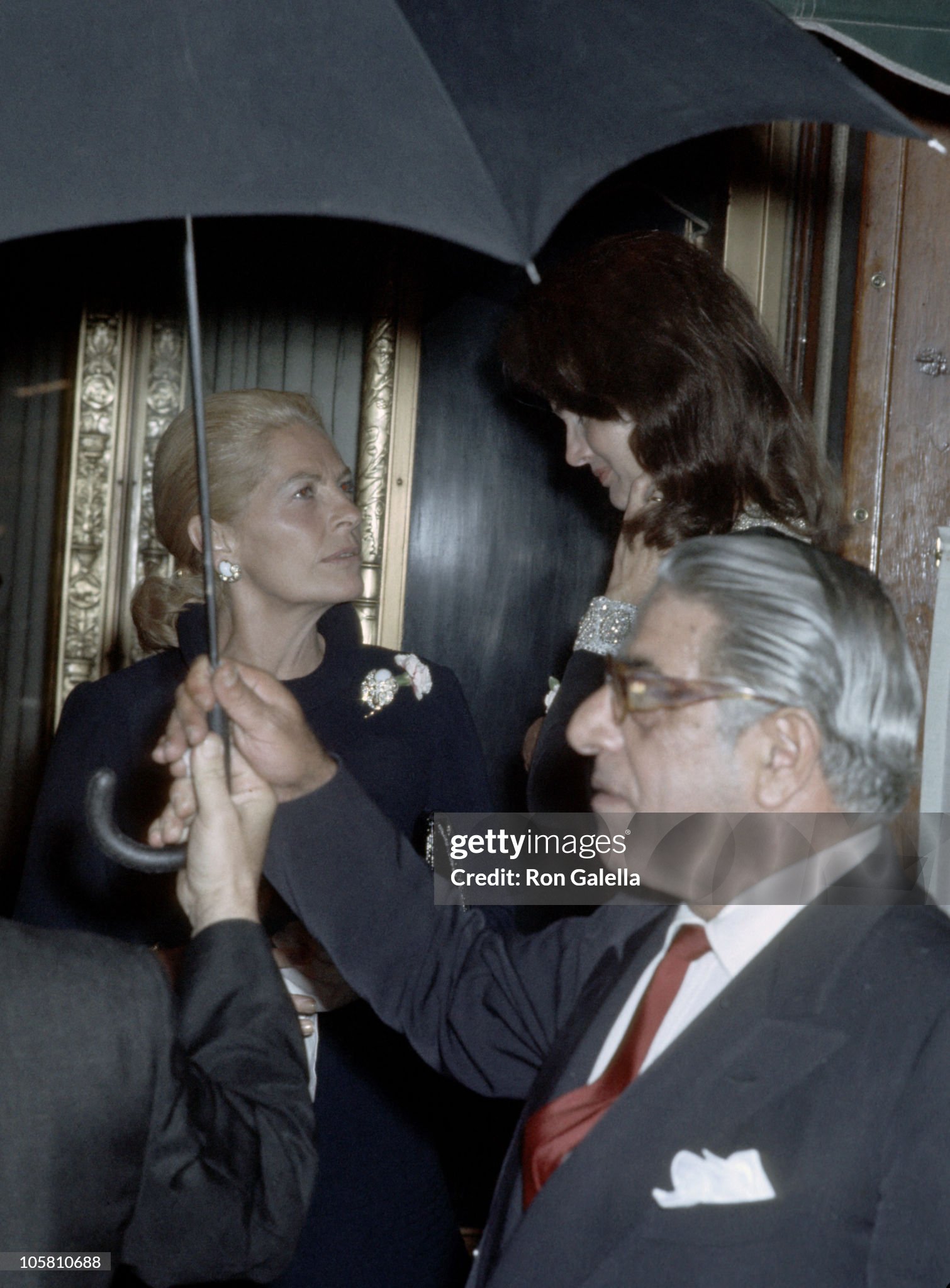 Jackie Onassis, Ari Onassis and Charles Spalding’s wife at La Cote Basque restaurant in New York, United States, on 15 October 1969. 