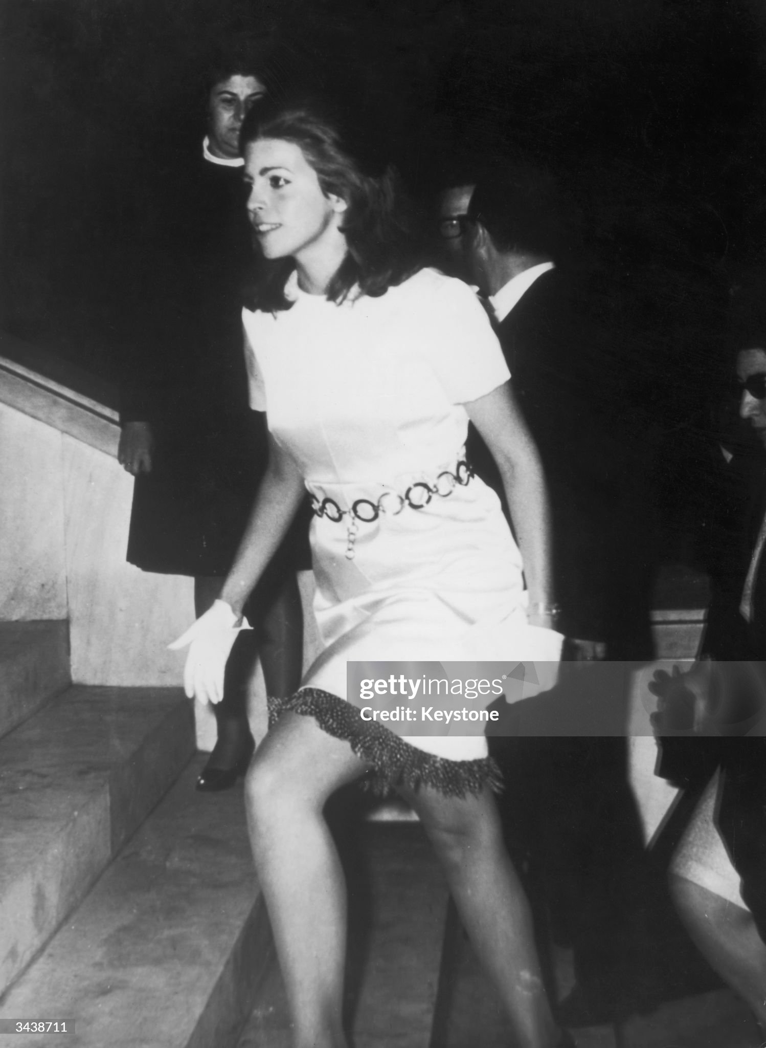 Christina Onassis (1950 - 1988), daughter of Greek shipping tycoon Aristotle Onassis, at the wedding of a friend in Athens on 24 November 1969. 
