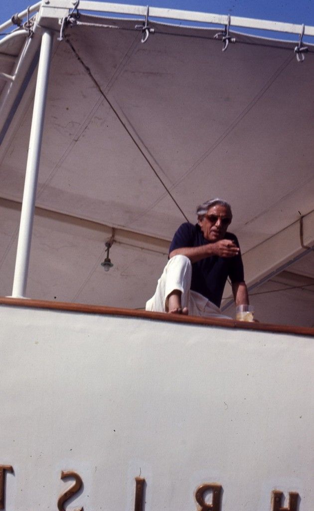 Aristotle Onassis aboard his ‘Christina’.