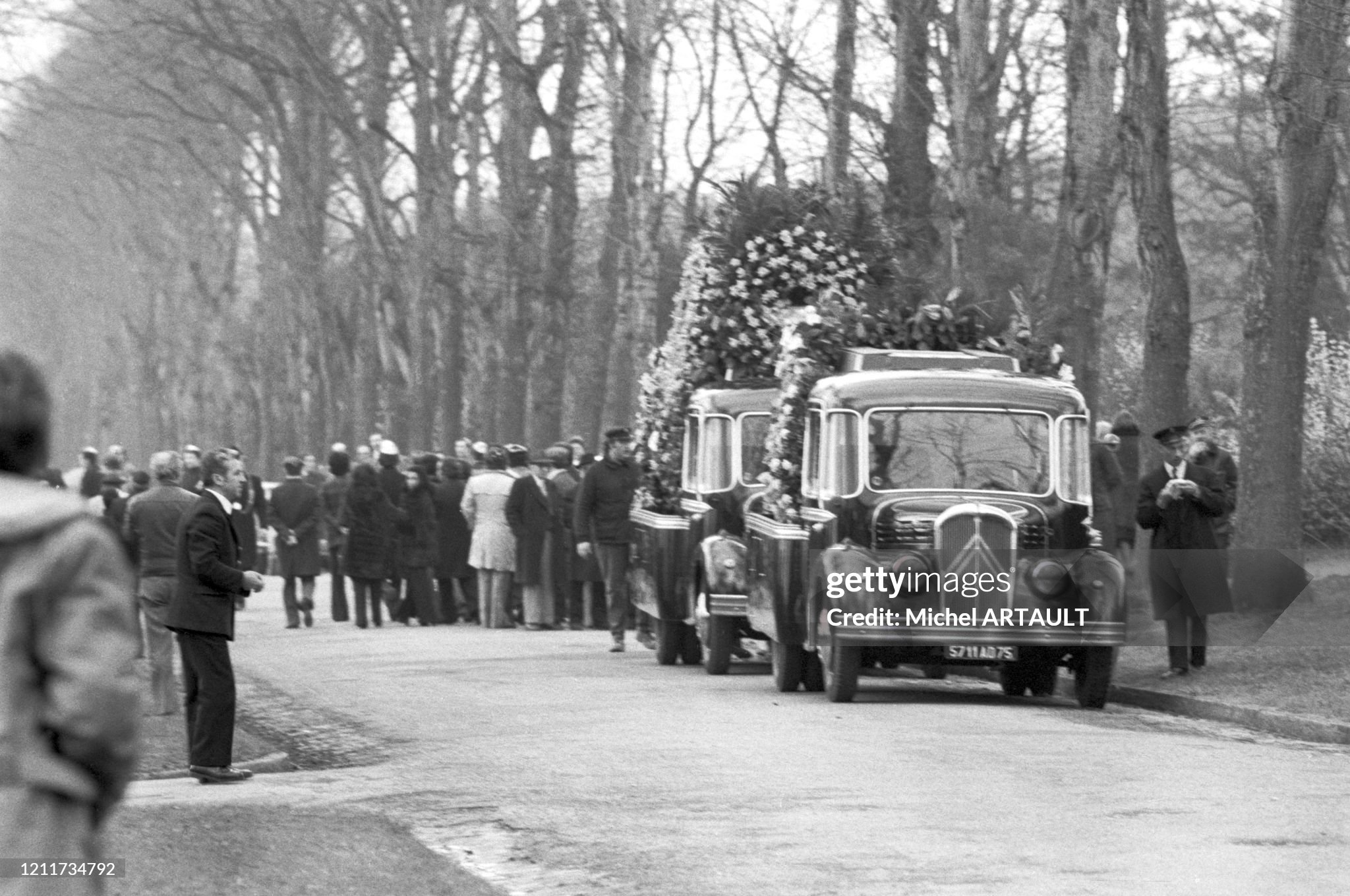 Men carry the coffin of Greek shipping magnate Aristotle Onassis during his funeral on the island of Skorpios on 18 March 1975, in Greece. 
