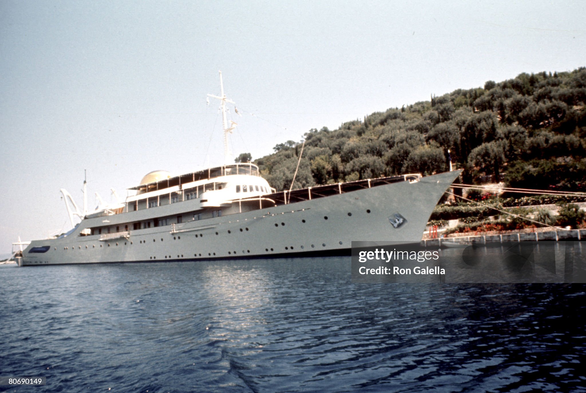 Onassis' yacht ‘Christina’ on 01 March 1977. 