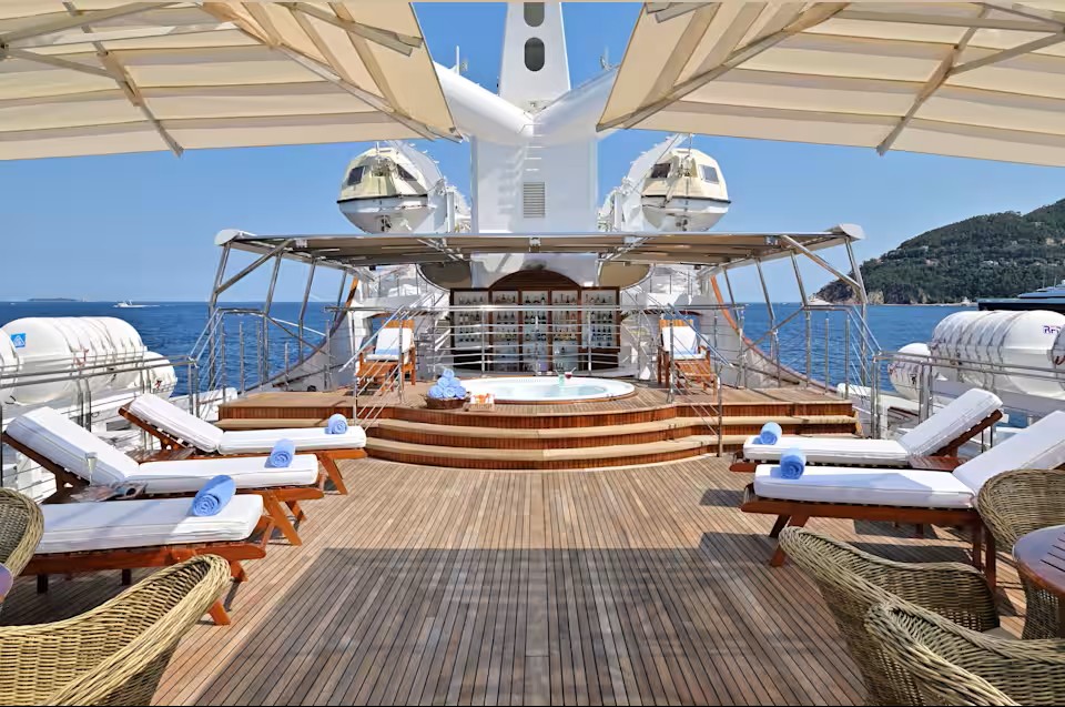 The upper deck of the ‘Christina O.’
