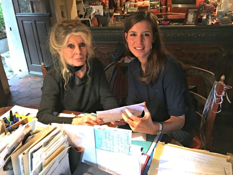 Anne Cécile Huprelle with Brigitte Bardot.