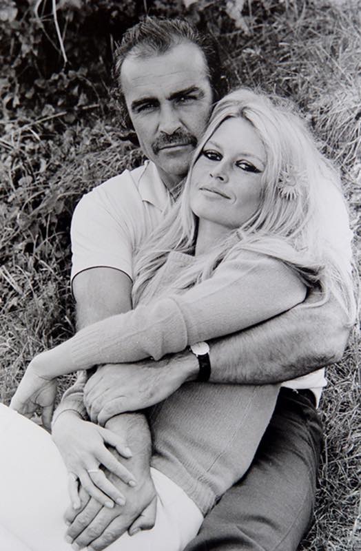 Brigitte Bardot with Sean Connery in France in 1968. 