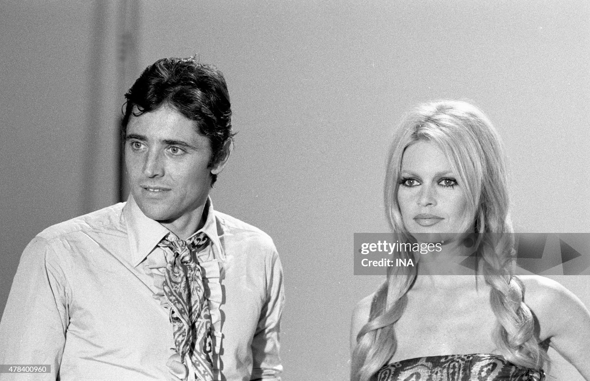 Brigitte Bardot and Sacha Distel in the program ‘Sacha show’ on 12 March 1969. 