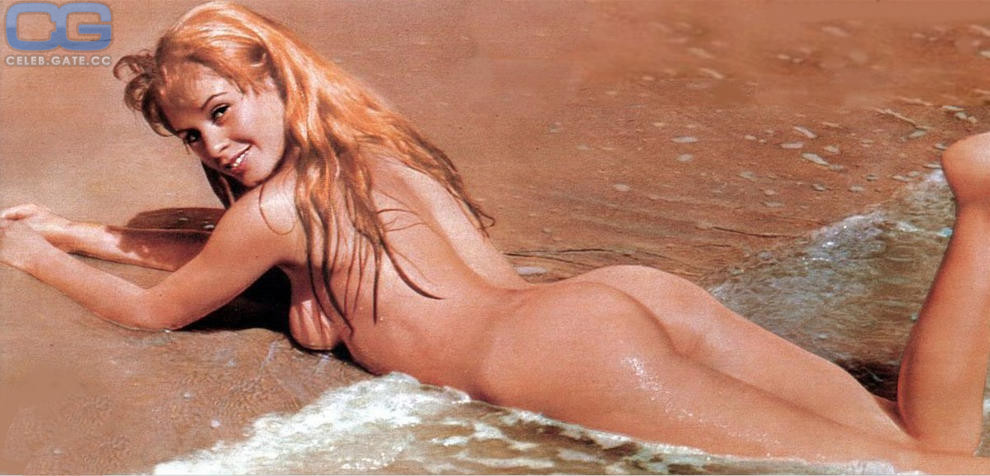 Brigitte Bardot on the beach in 1958 or 1959.