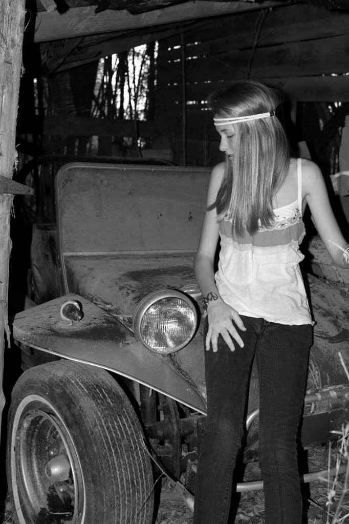 A Dune Buggy and a girl.