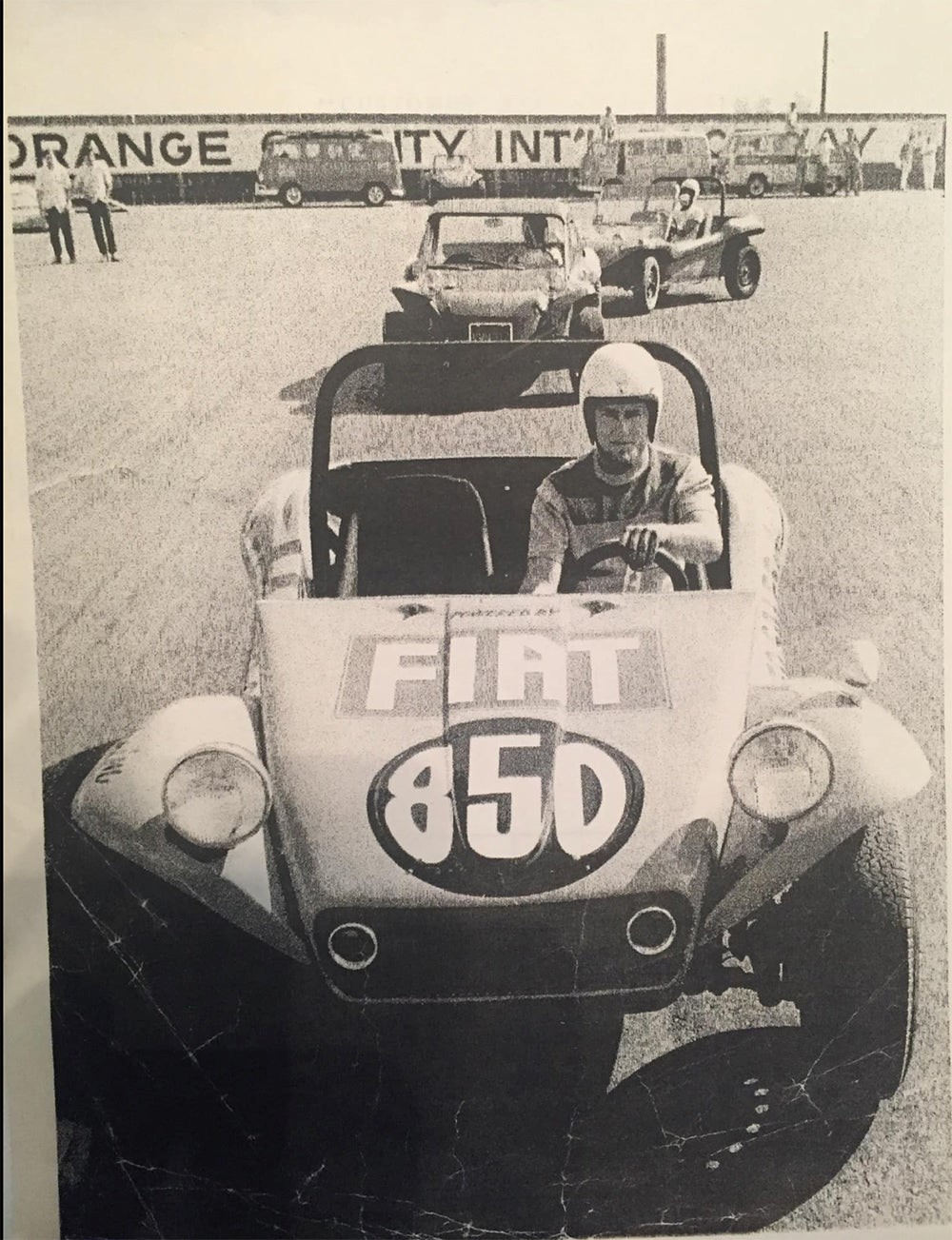 Jim Chamberlain in a buggy of his own creation, a Fiat powered circa 1970’s.