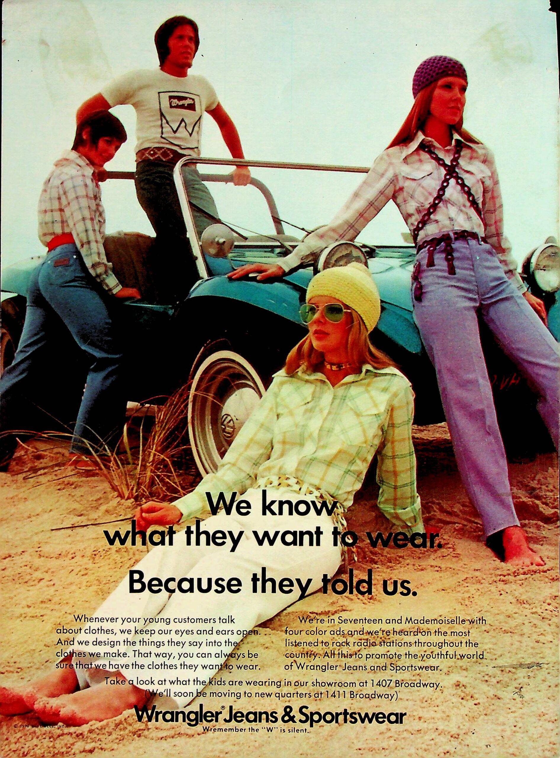 A Wrangler ad with a Dune Buggy.