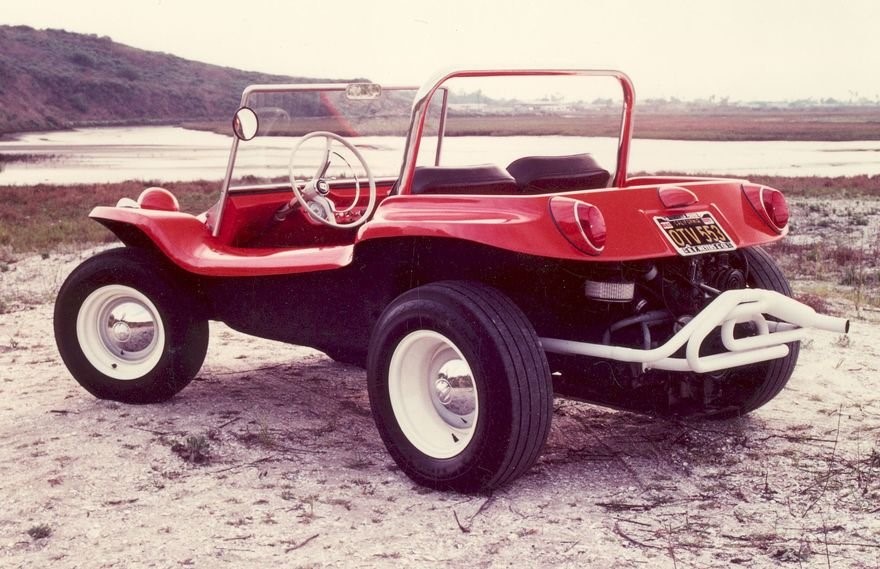 A red Dune Buggy.