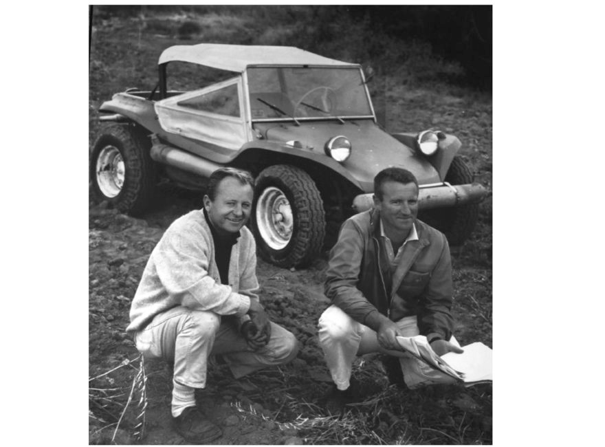 Meyers and Mangels with their Dune Buggy.