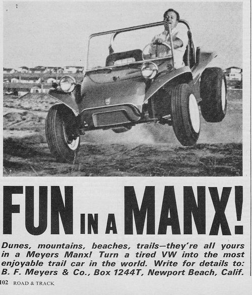 The Dune Buggy Manx on a magazine.