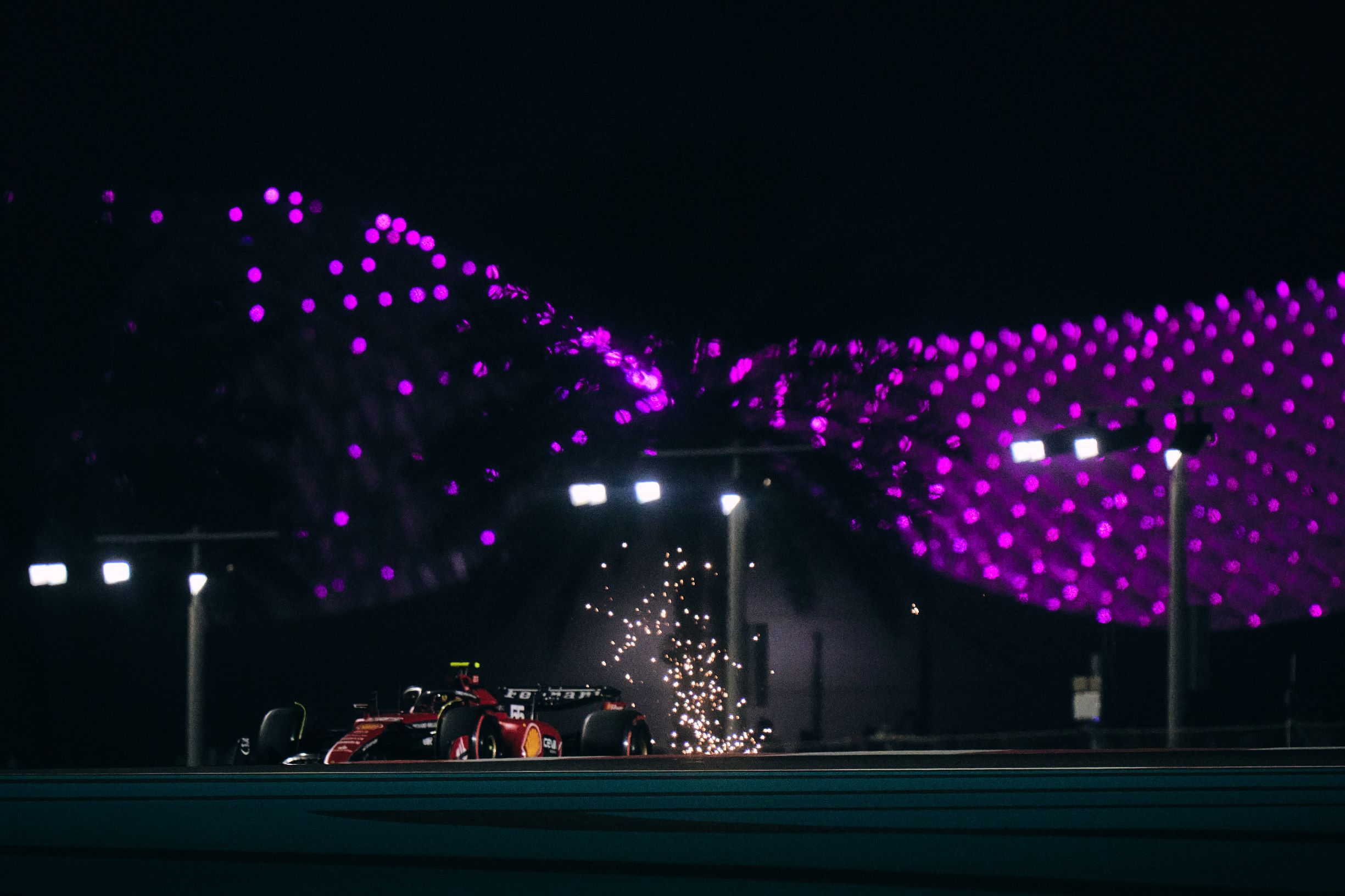 Carlos Sainz at qualifying of the 2023 Abu Dhabi Grand Prix. 