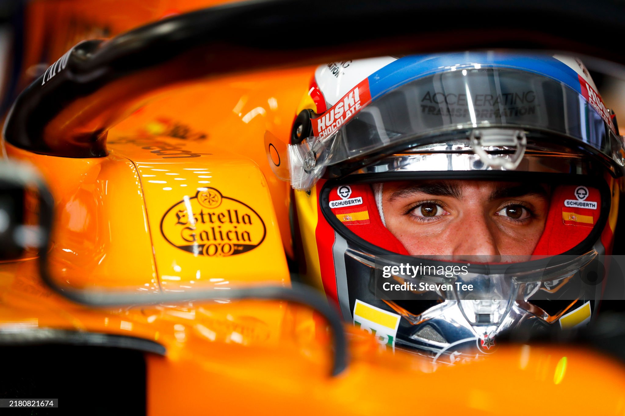 Carlos Sainz Jr., McLaren MCL34, during the German Grand Prix at Hockenheimring on July 27, 2019. 