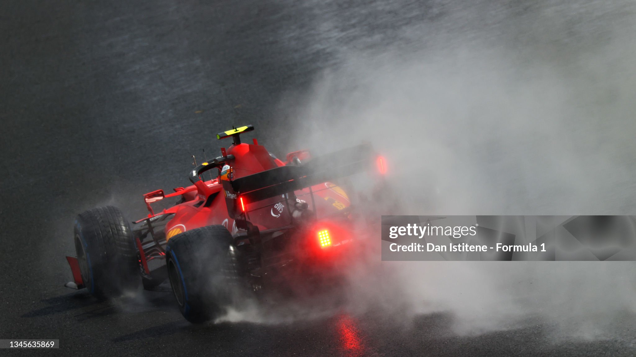 Carlos Sainz driving the Ferrari SF21 during final practice ahead of the F1 Grand Prix of Turkey at Intercity Istanbul Park on October 09, 2021. 