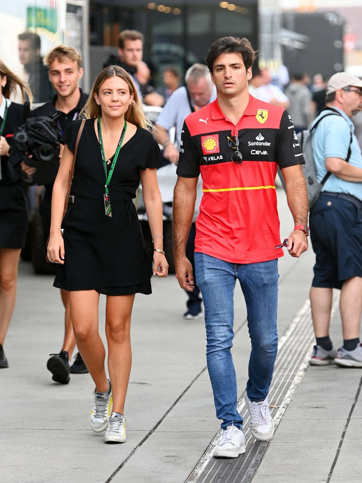 Carlos Sainz with his former girlfriend Isabel Hernaez.