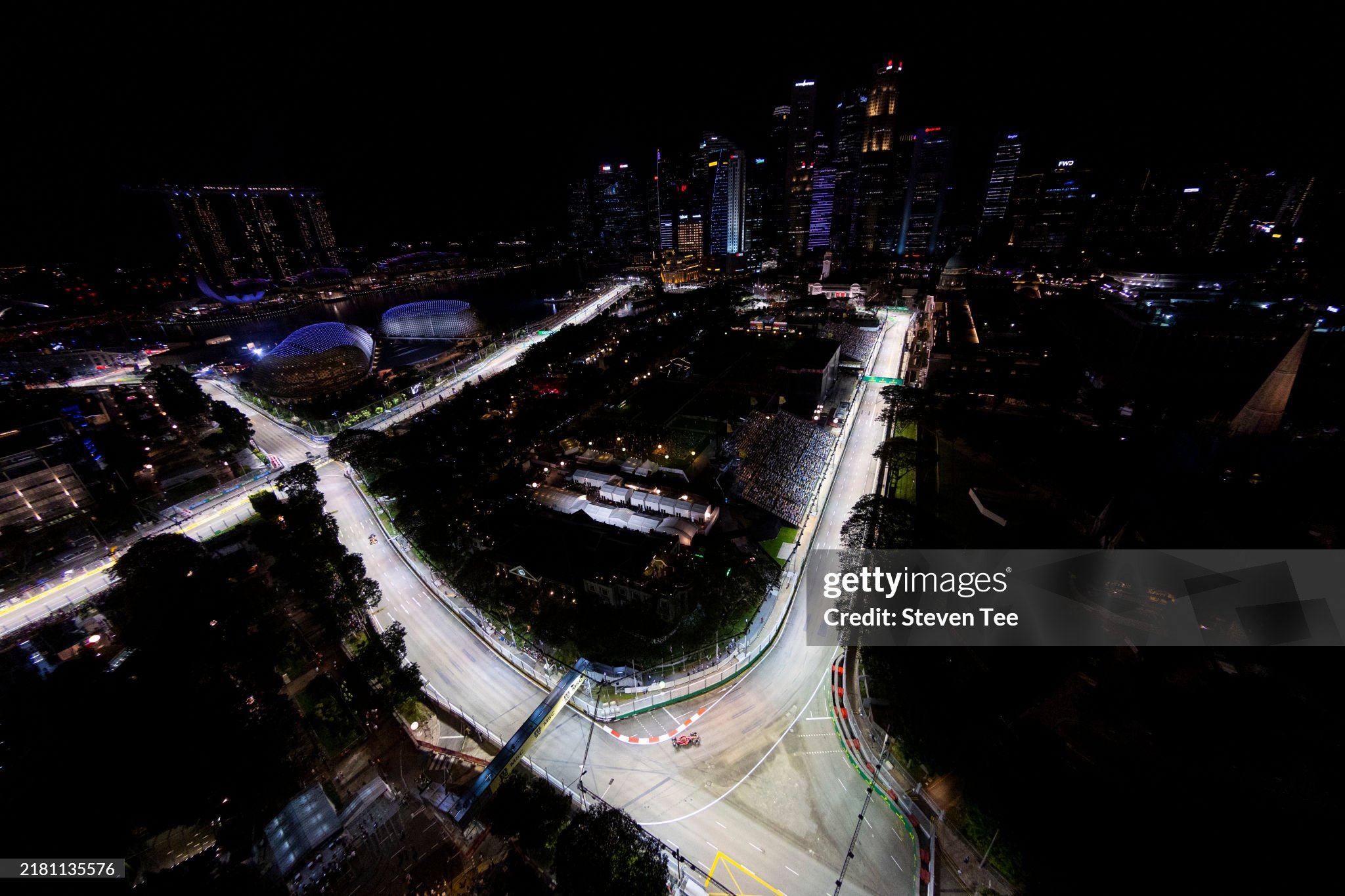 Carlos Sainz, Ferrari F1-75, during the Singapore Grand Prix at Marina Bay Street Circuit on Friday September 30, 2022. 