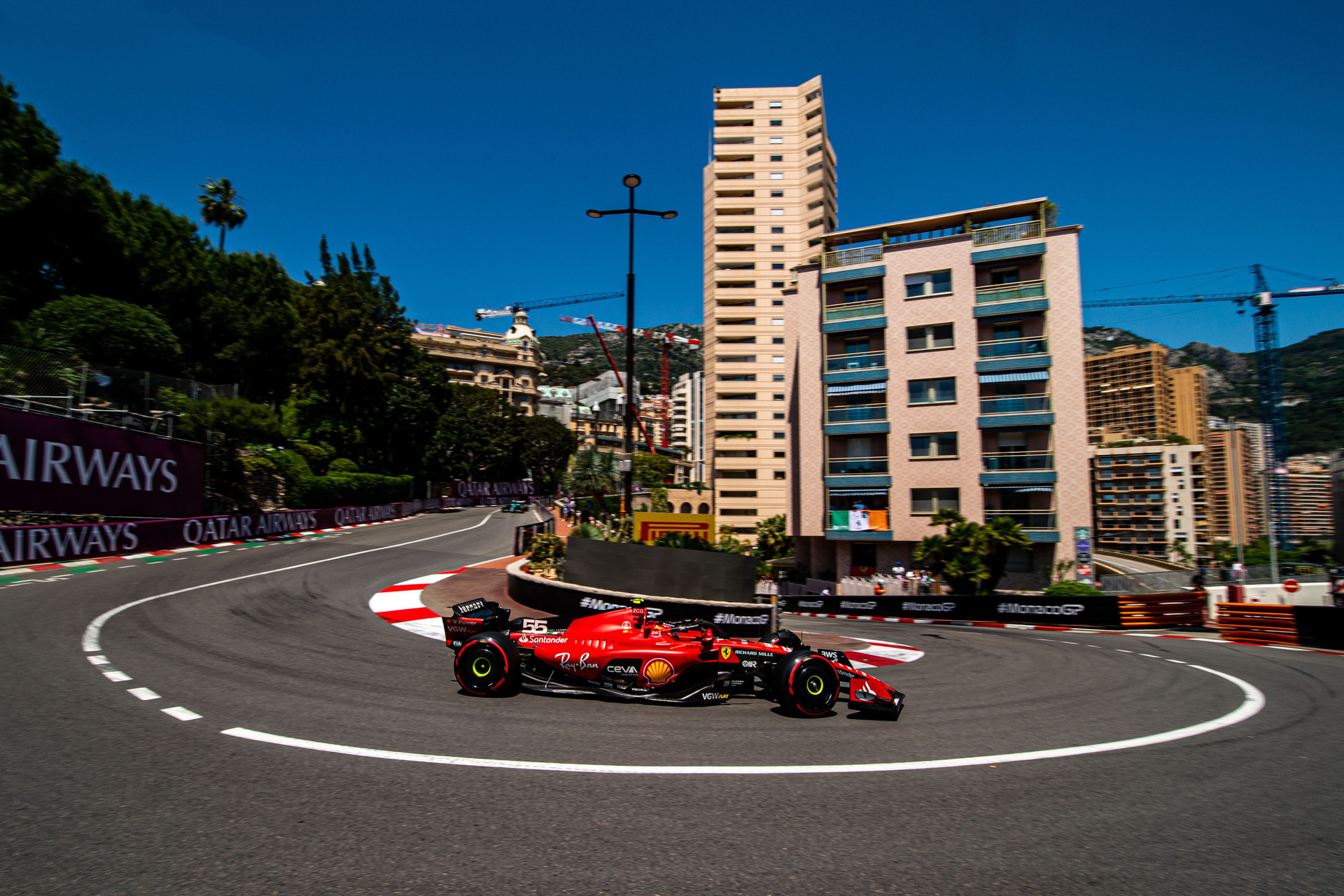 Carlos Sainz at qualifying of the Monaco Grand Prix on 26 May 2023. 