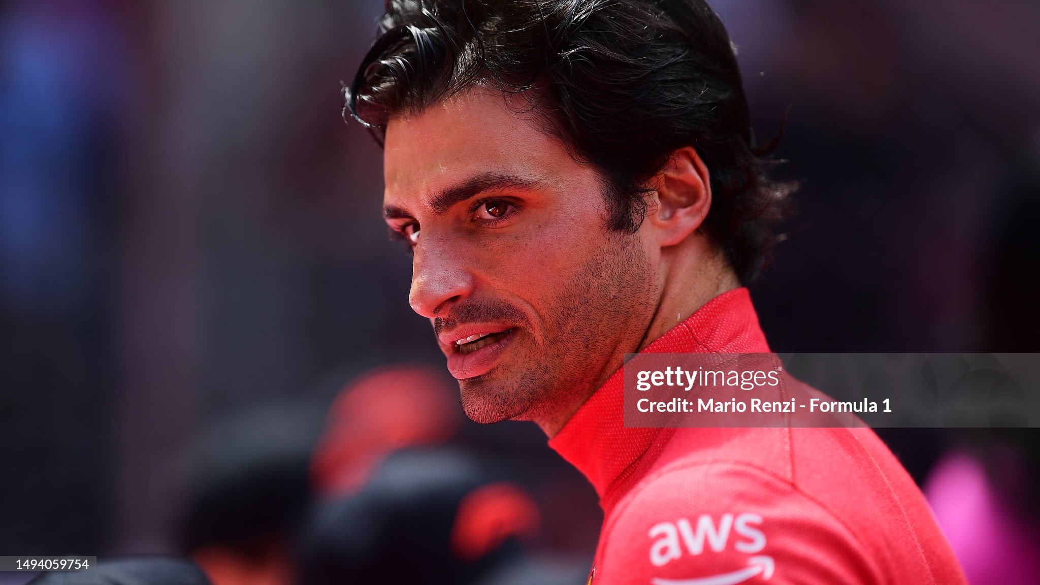 Carlos Sainz of Spain and Ferrari looks on from the grid during the F1 Grand Prix of Monaco at Circuit de Monaco on May 28, 2023 in Monte-Carlo, Monaco.