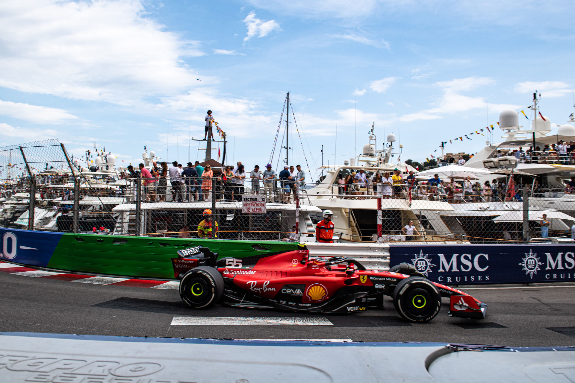 Carlos Sainz at the Monaco Grand Prix on 28 May 2023. 