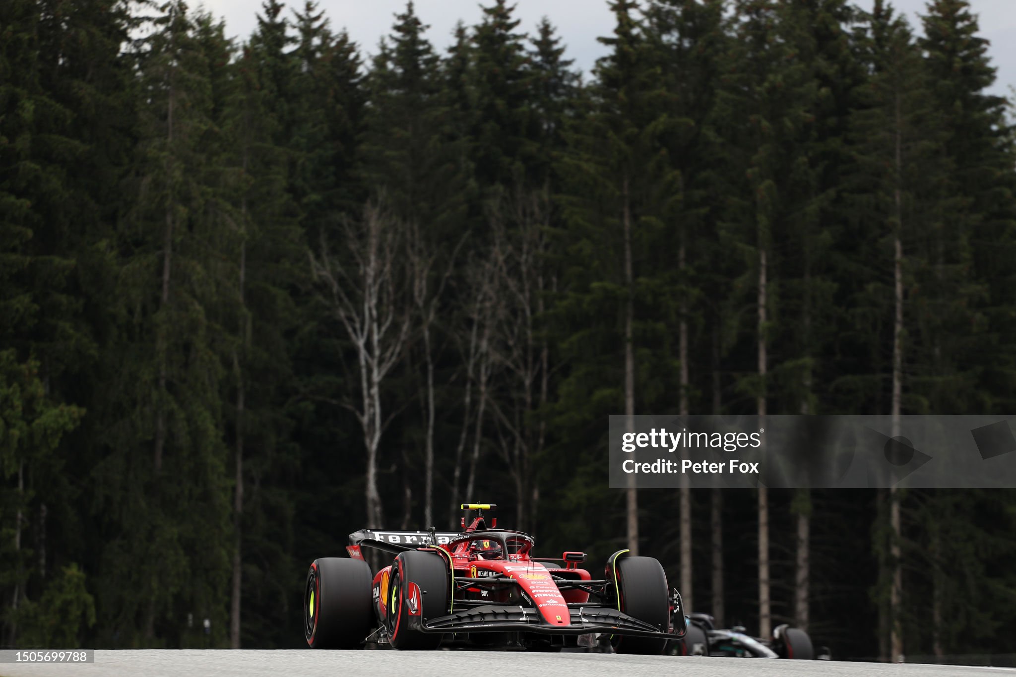 Carlos Sainz driving the Ferrari SF-23 on track during qualifying ahead of the F1 Grand Prix of Austria at Red Bull Ring on June 30, 2023 in Spielberg, Austria. 