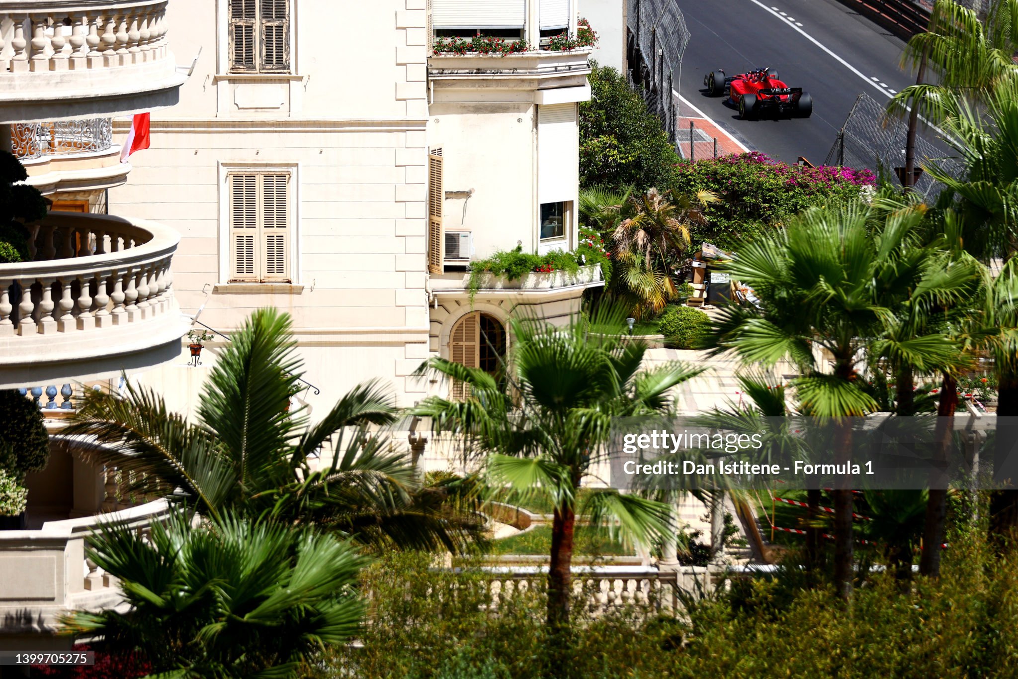 Charles Leclerc driving the Ferrari F1-75 during practice ahead of the F1 Grand Prix of Monaco at Circuit de Monaco on May 27, 2022. 