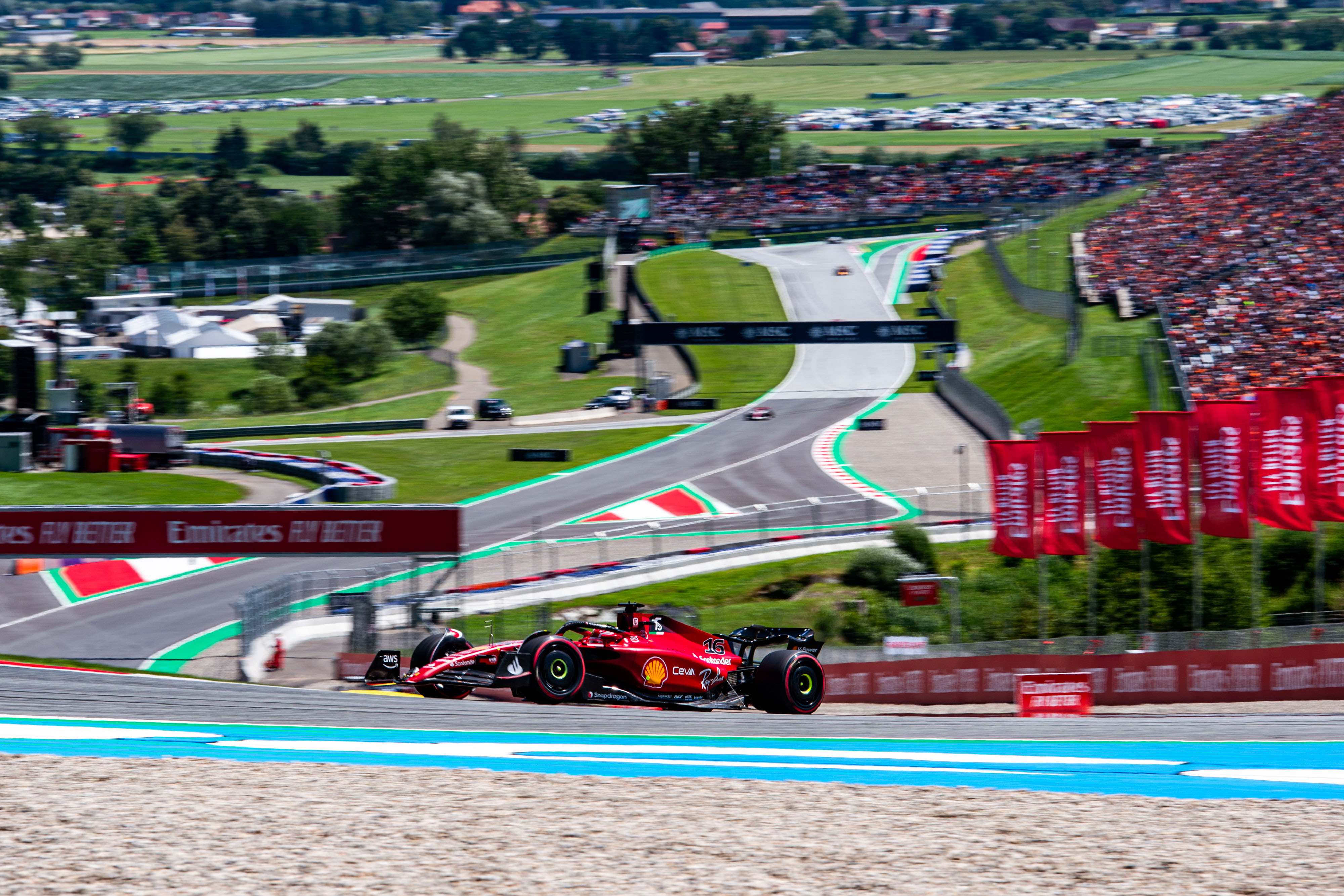 Charles Leclerc during qualifying at Red Bull Ring on 09 July 2022.