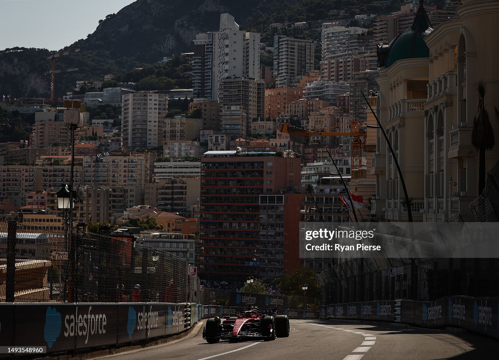 Charles Leclerc driving the Ferrari SF-23 on track during practice ahead of the F1 Grand Prix of Monaco on May 26, 2023. 