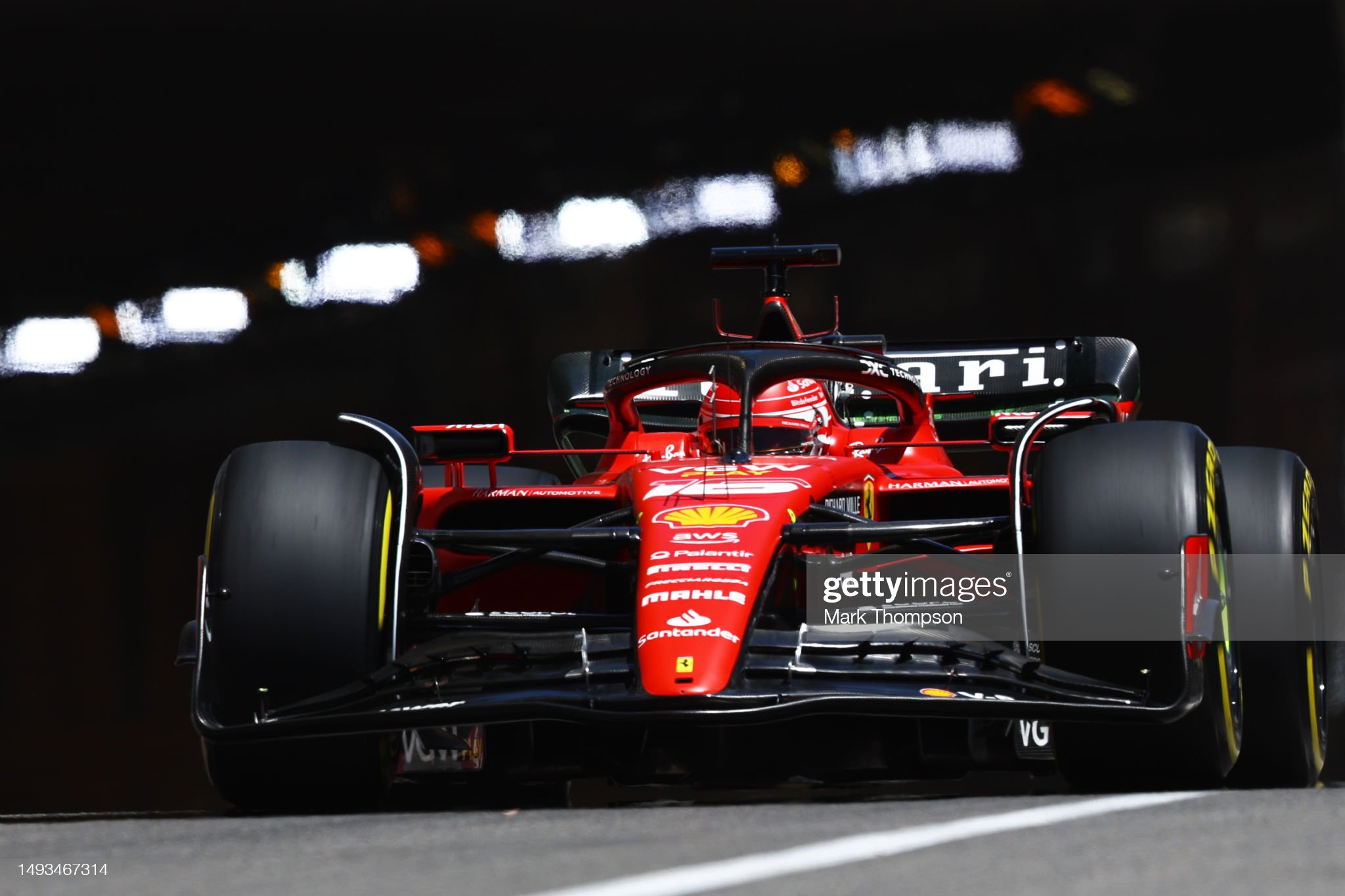 Charles Leclerc driving the Ferrari SF-23 on track during practice ahead of the F1 Grand Prix of Monaco at Circuit de Monaco on 26 May 2023 in Monte-Carlo, Monaco. 