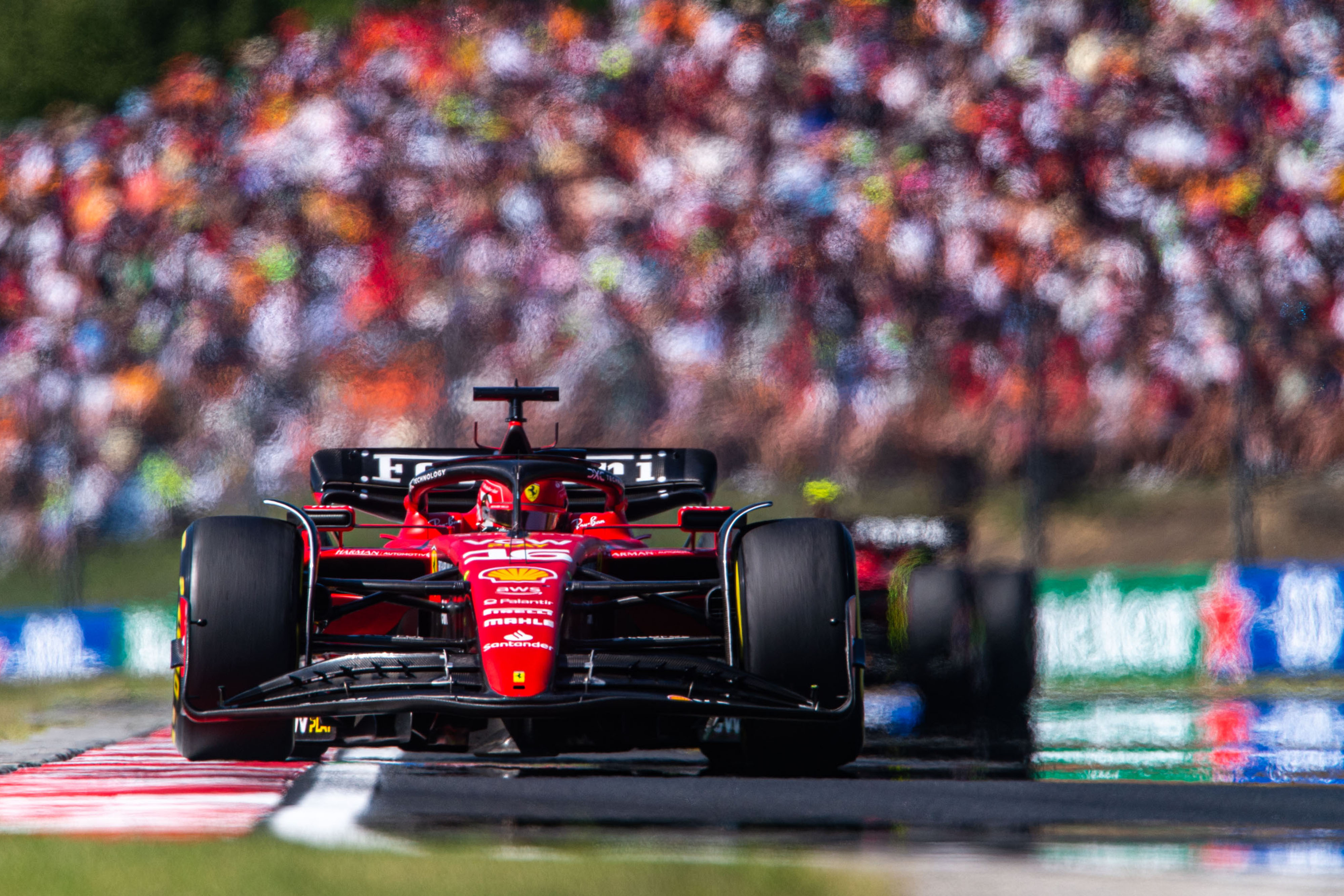 Charles Leclerc during the 2023 Hungarian Grand Prix. 