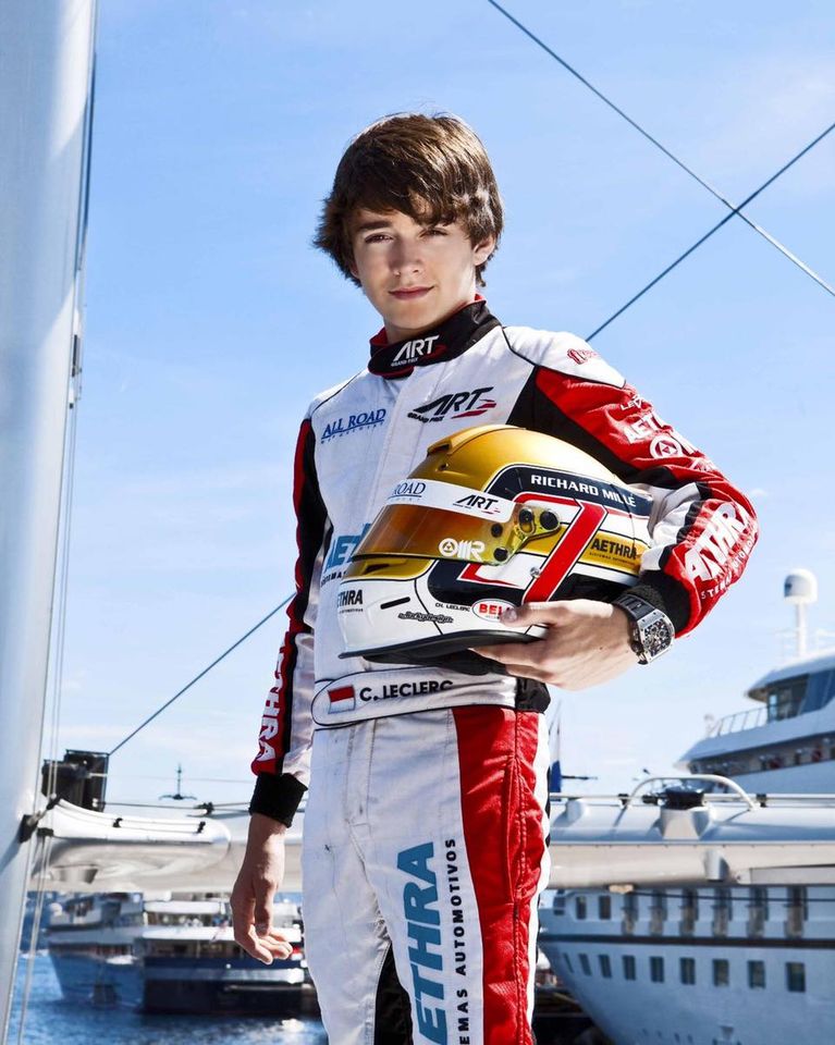 A young Charles Leclerc in Monaco.