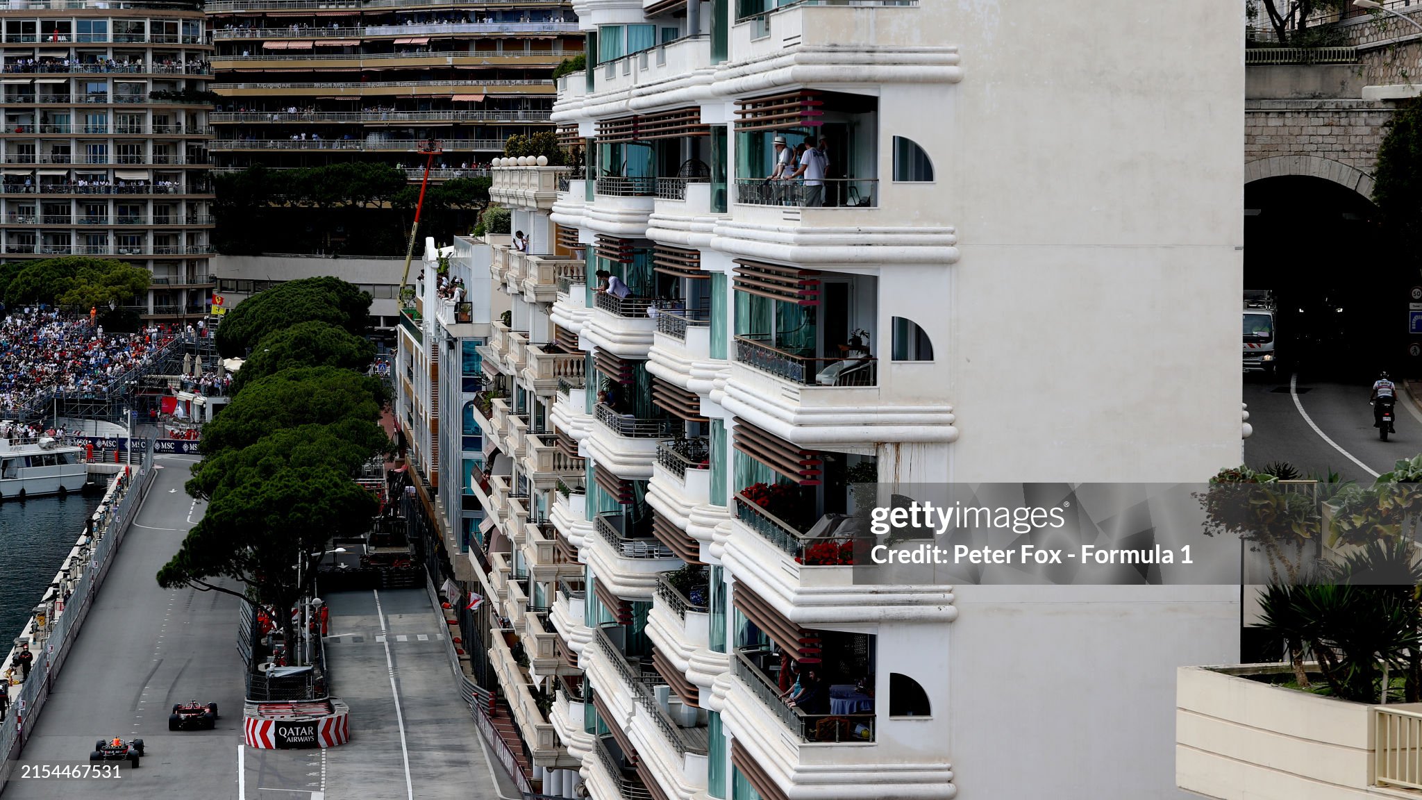 Charles Leclerc of Monaco driving the Ferrari SF-24 leads Max Verstappen of the Netherlands driving the Red Bull Racing RB20 during practice ahead of the F1 Grand Prix of Monaco at Circuit de Monaco on May 24, 2024. 