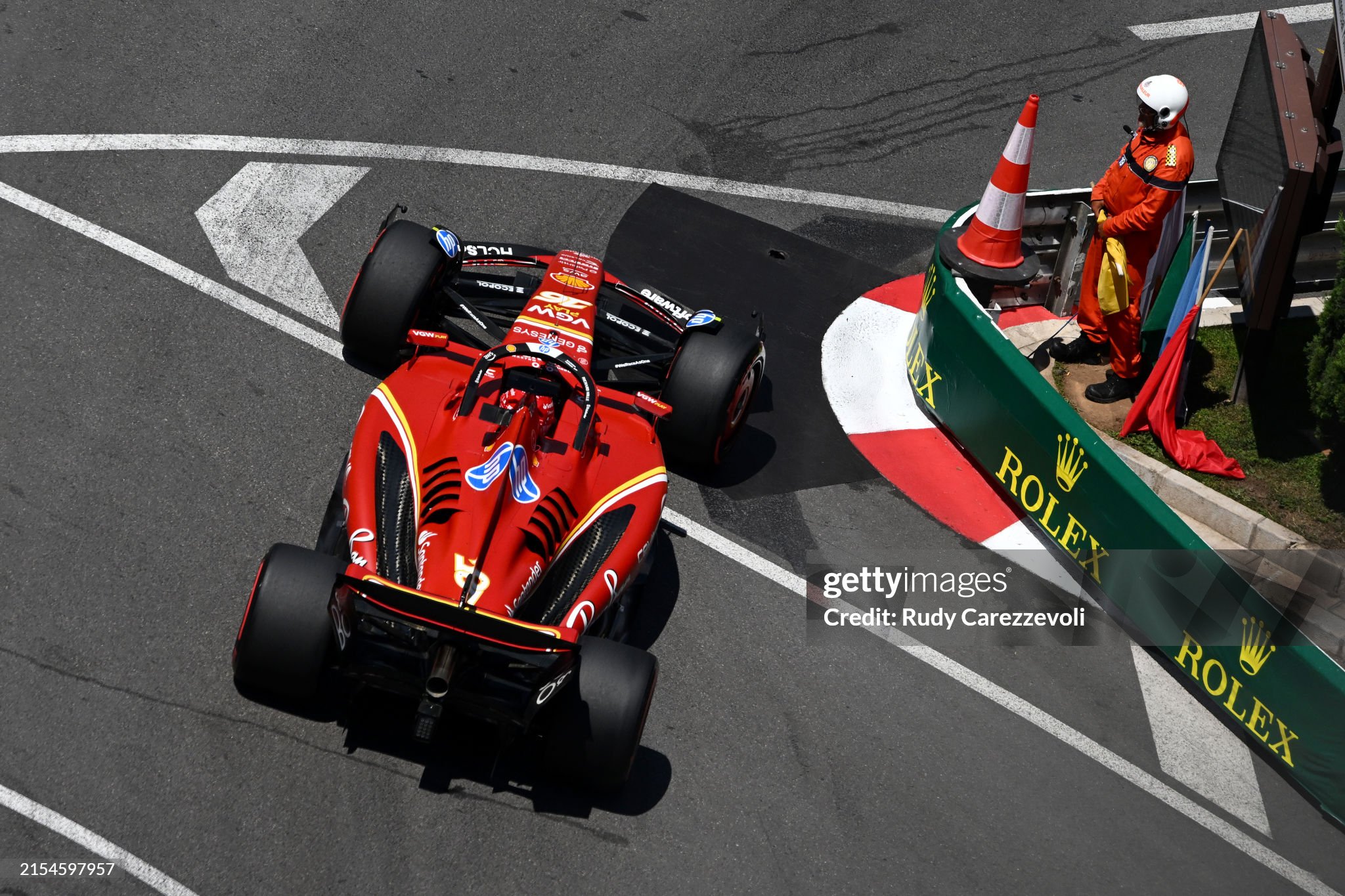 Charles Leclerc driving the Ferrari SF-24 on track during final practice ahead of the F1 Grand Prix of Monaco at Circuit de Monaco on May 25, 2024. 