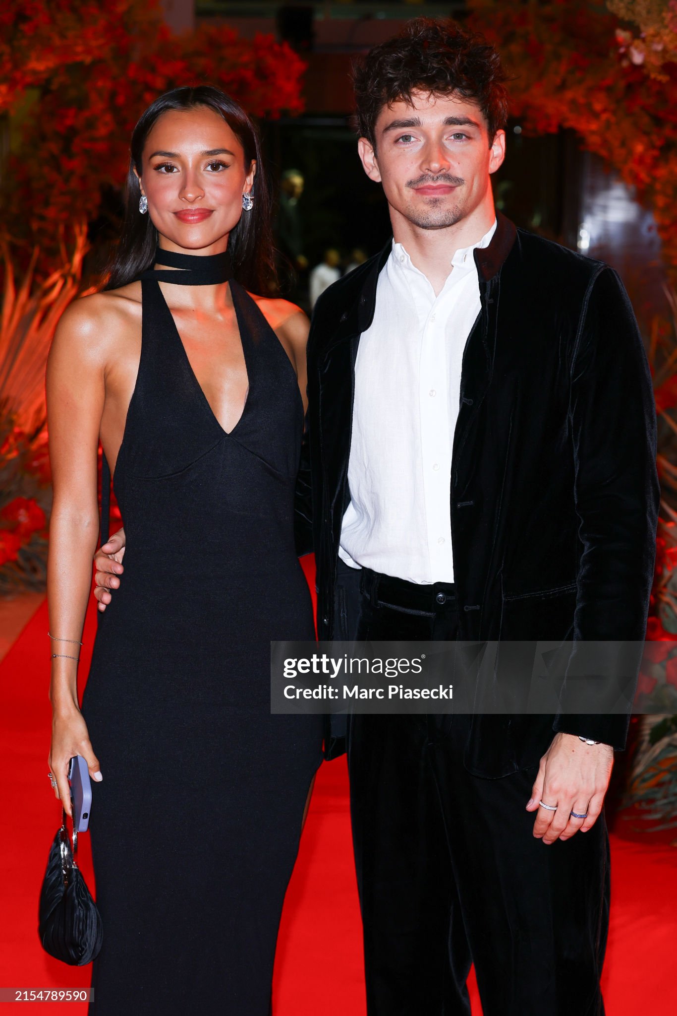 Alexandra Saint Mleux and race winner Charles Leclerc attend the gala dinner for the F1 Grand Prix of Monaco on May 26, 2024. 