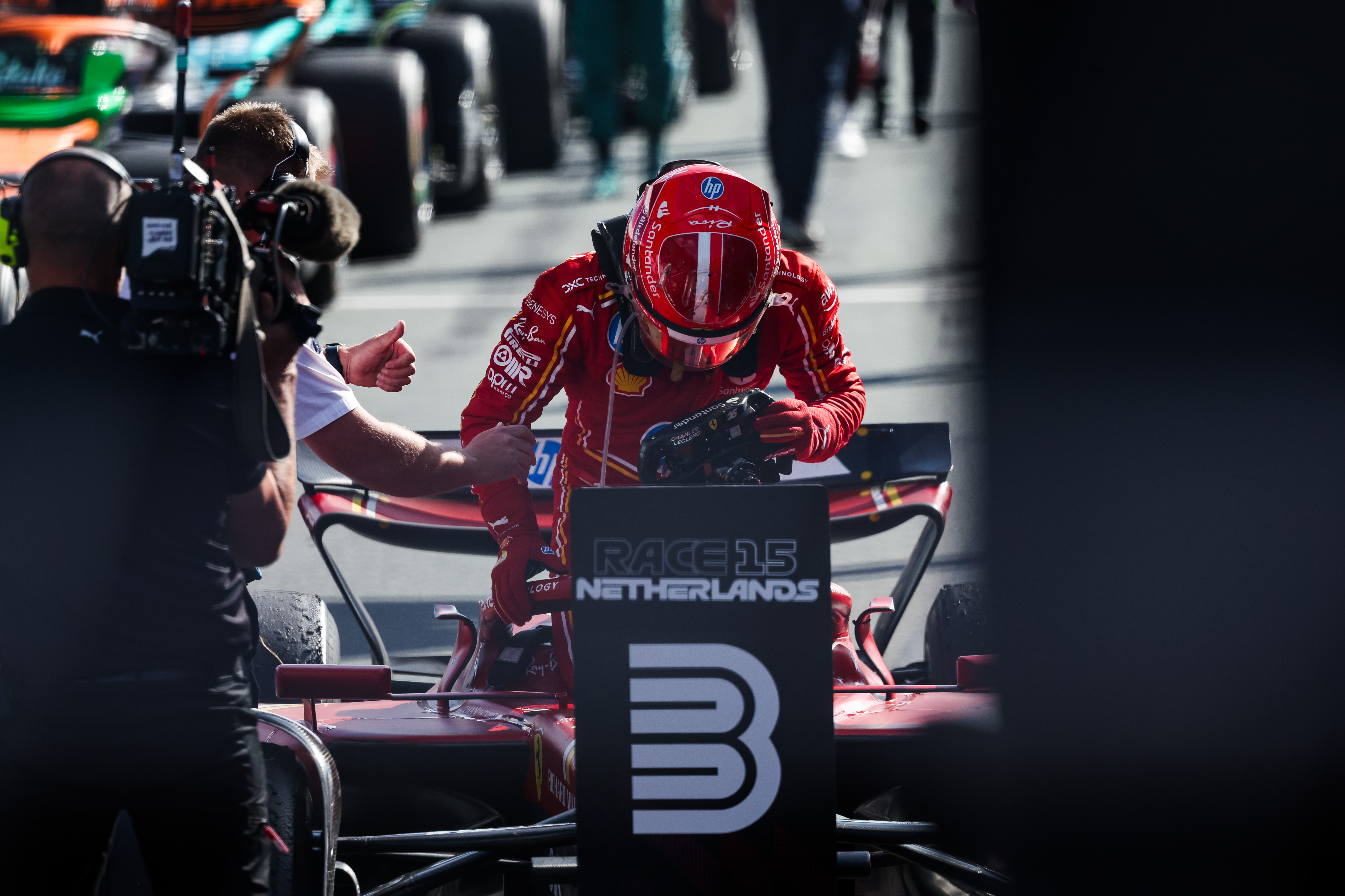 Charles Leclerc, third place in the Zandvoort Grand Prix on 25 August 2024. 