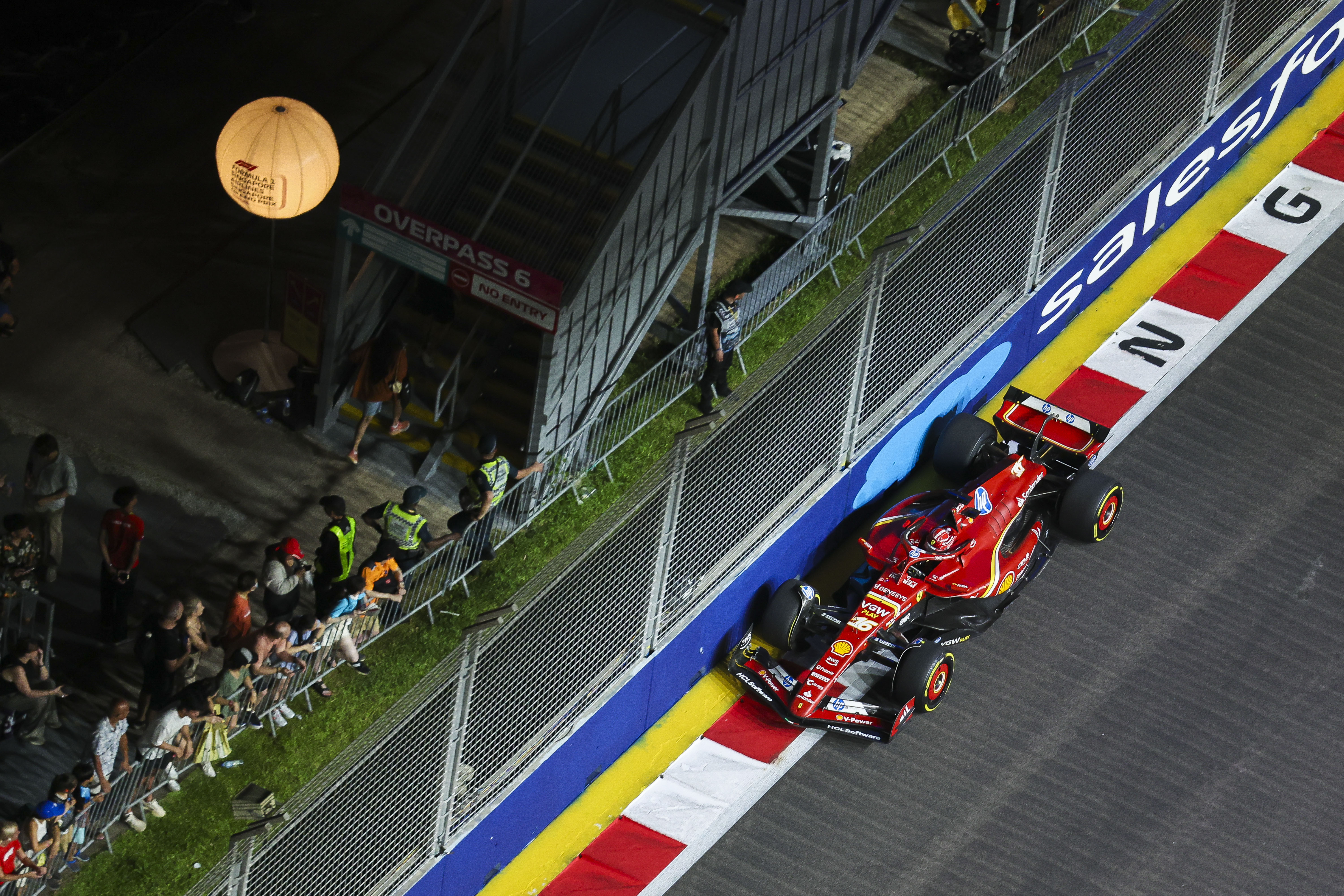 Charles Leclerc at Singapore on September 22, 2024. 