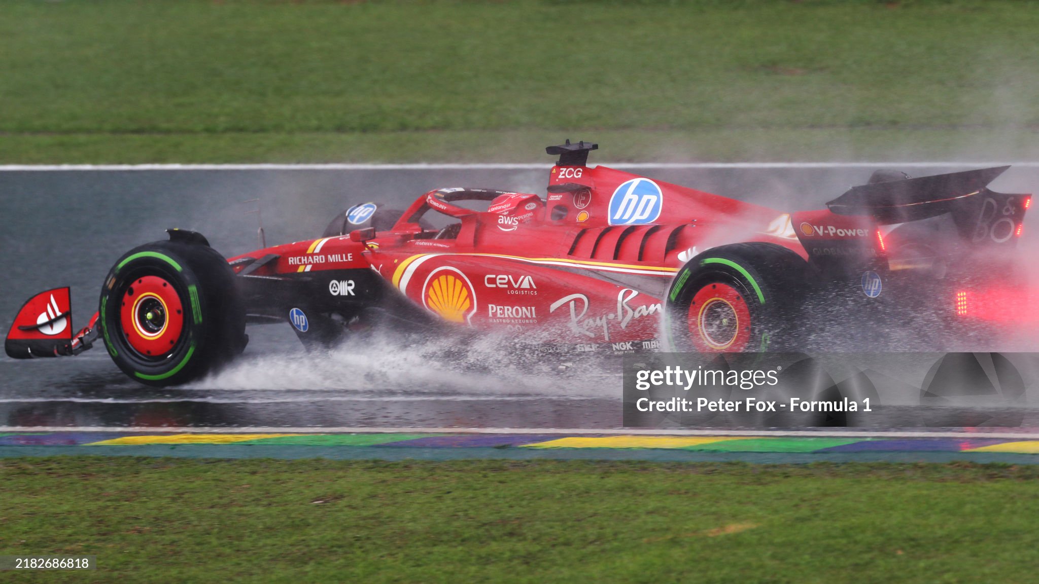 Charles Leclerc driving the Ferrari SF-24 on track during the F1 Grand Prix of Brazil at Autodromo Jose Carlos Pace on 03 November 2024 in Sao Paulo, Brazil. 