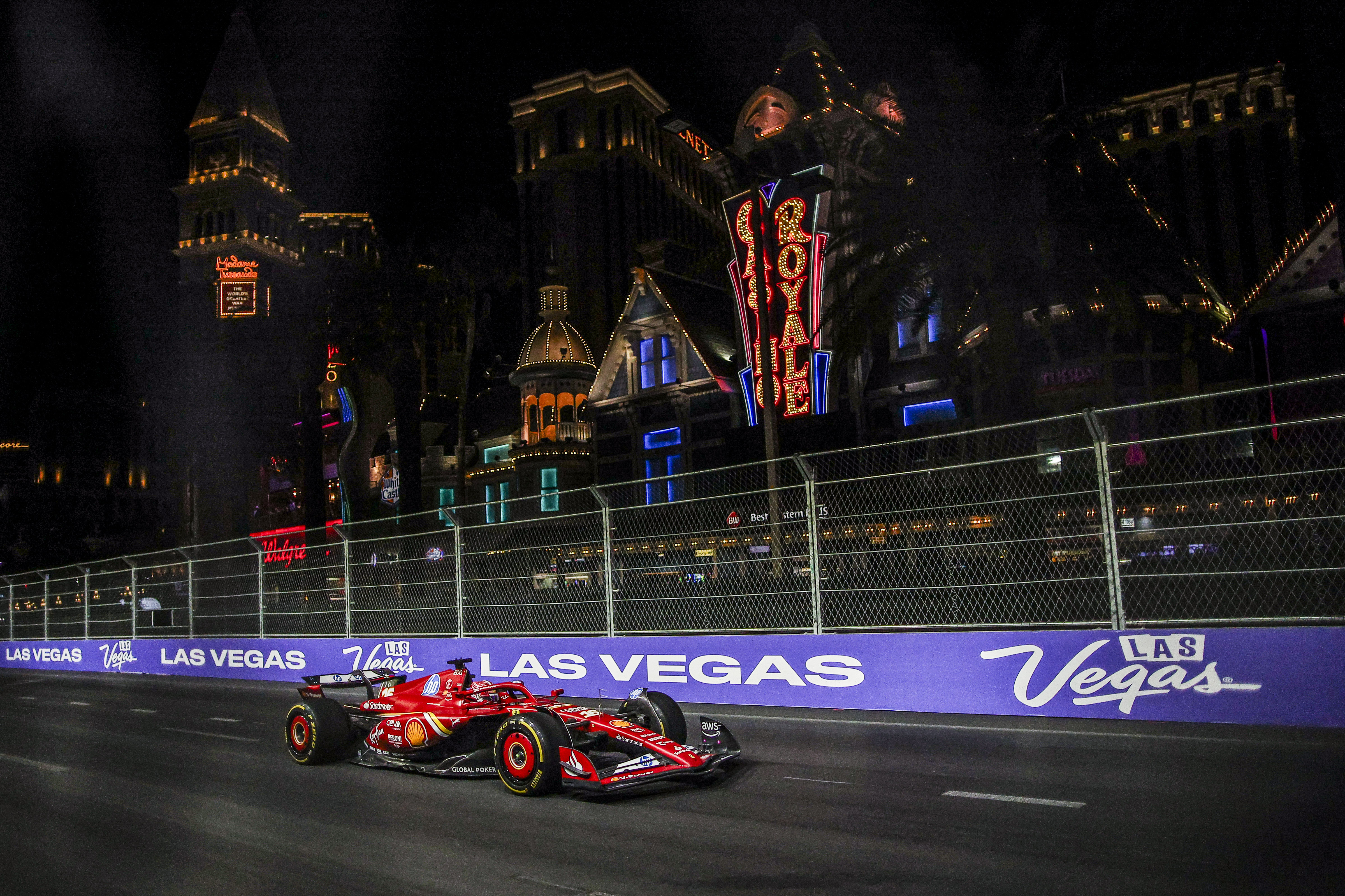 Charles Leclerc during free practice at the Las Vegas Grand Prix on November 22, 2024. 