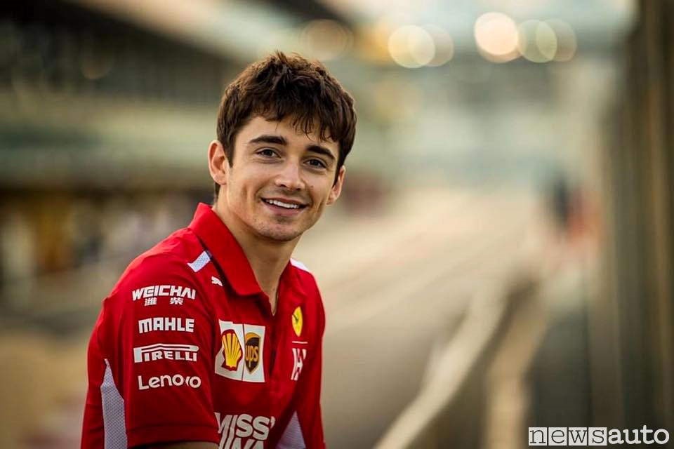 A young Charles Leclerc at Ferrari. 