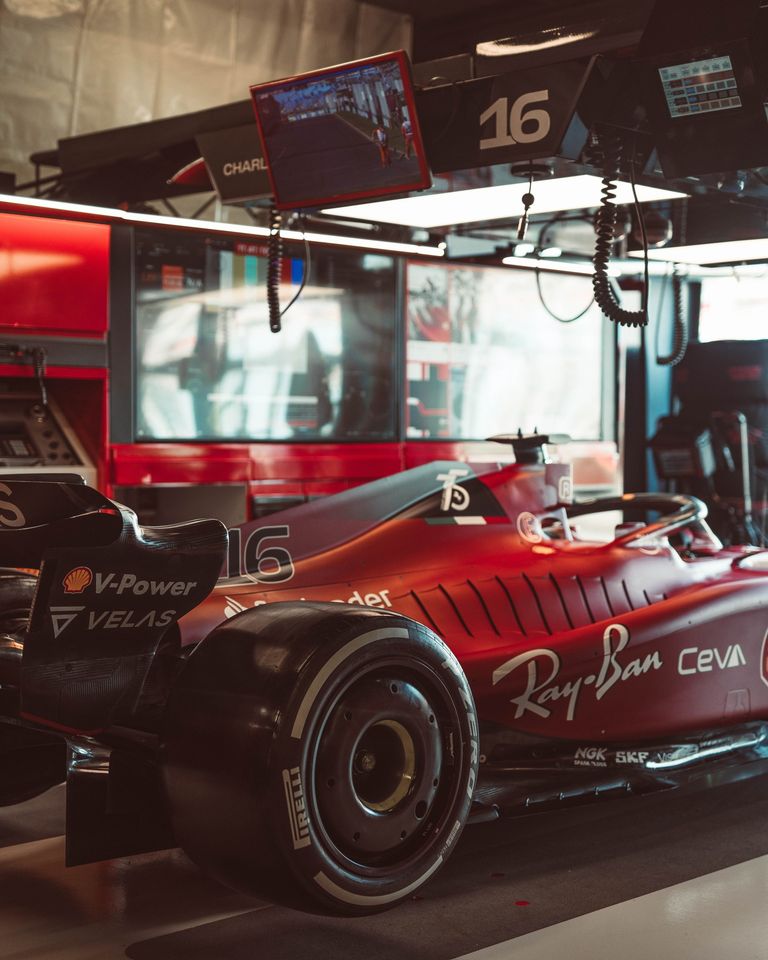 Charles Leclerc’s Ferrari Formula 1 car.