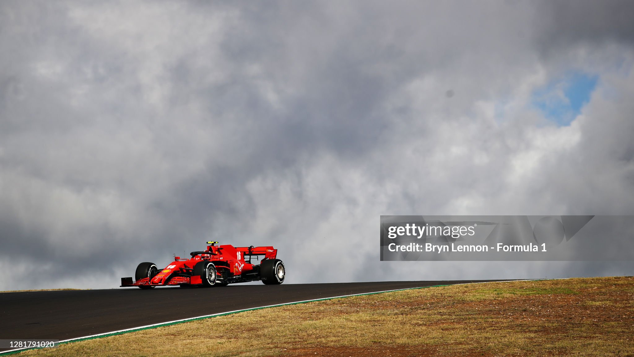 Charles Leclerc driving the Ferrari SF1000 during practice ahead of the F1 Grand Prix of Portugal at Autodromo Internacional do Algarve on October 23, 2020 in Portimao. 