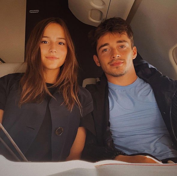 Charles Leclerc with his former girlfriend Charlotte Sine.