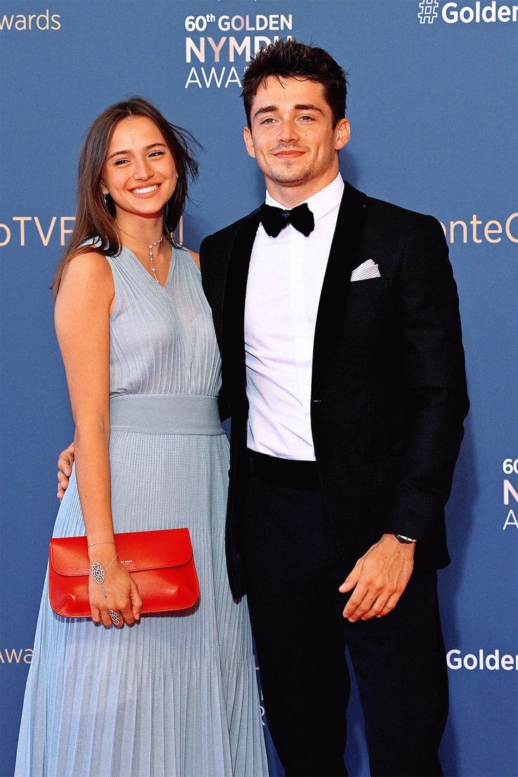 Charles Leclerc and Charlotte Sine attend the closing ceremony of the 60th Monte-Carlo Television Festival on 22 June 2021 in Monte-Carlo, Monaco. 