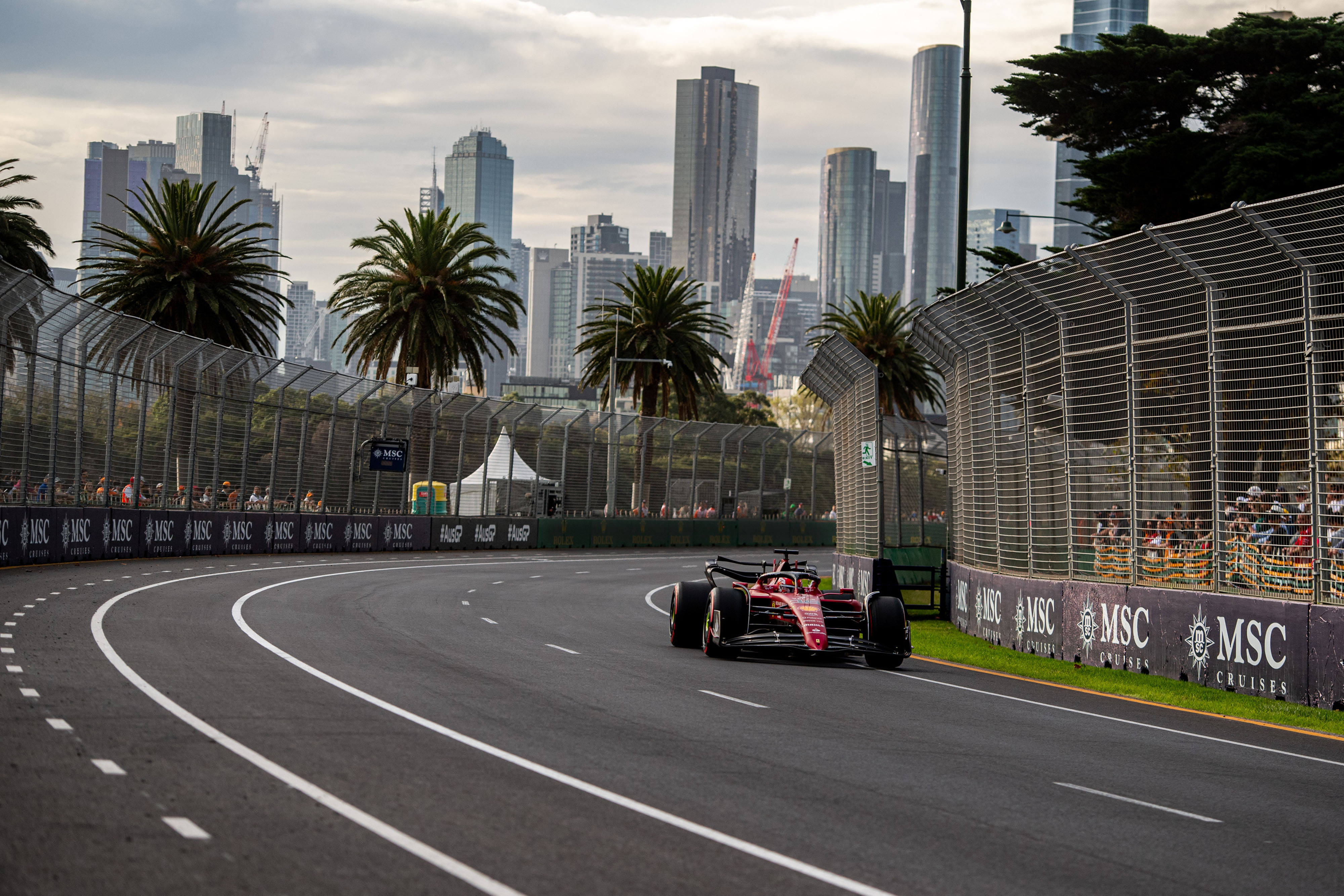 Charles Leclerc during free practices of the 2022 Melbourne Grand Prix. 