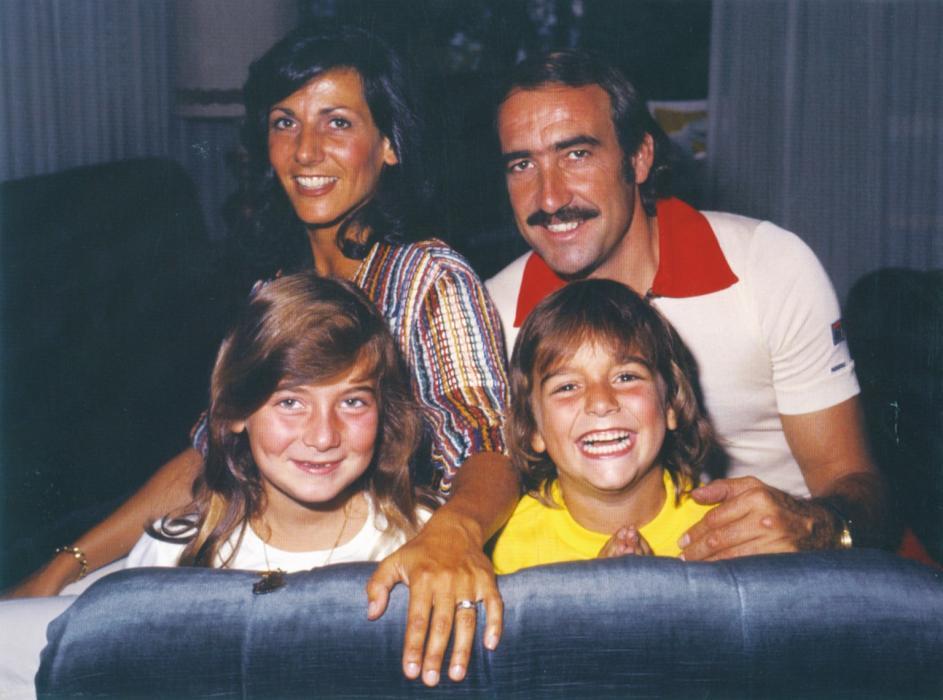 Clay Regazzoni with his family.