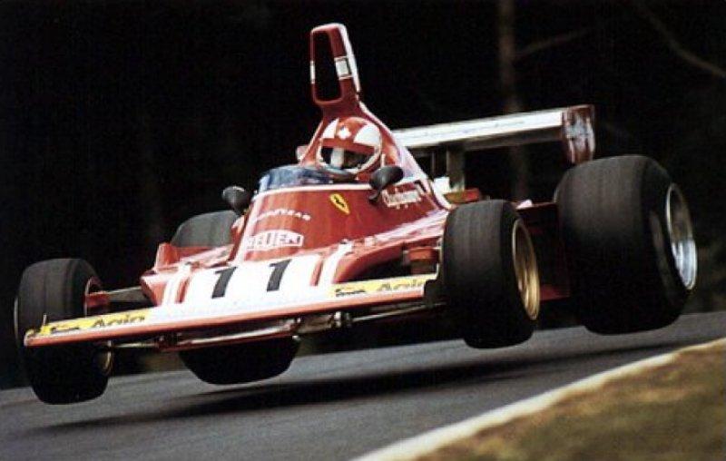 Clay Regazzoni driving a Ferrari.