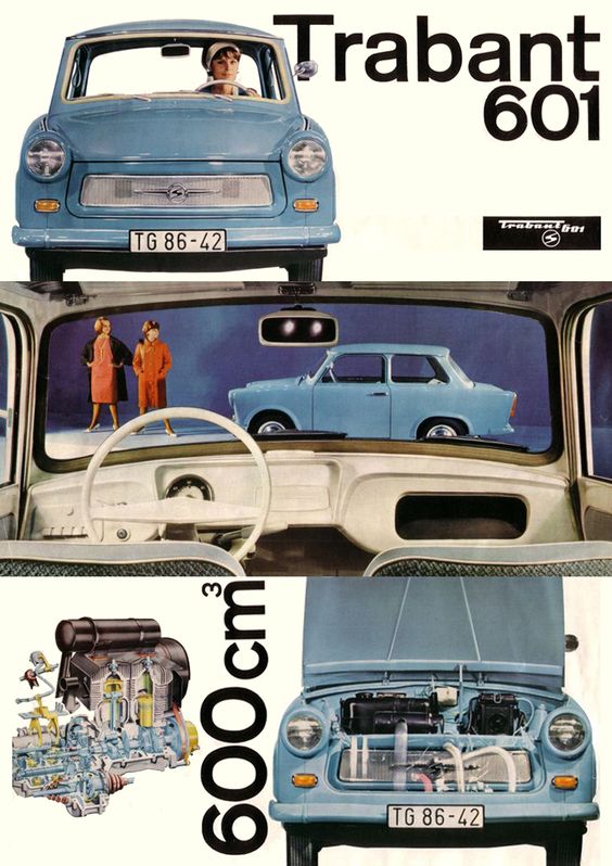 An advertisement for the Trabant 601.