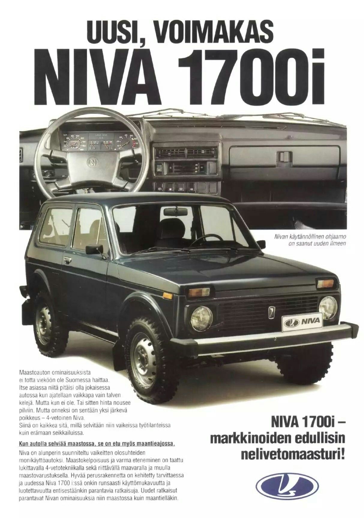 An advertisement for the Niva 1700i.