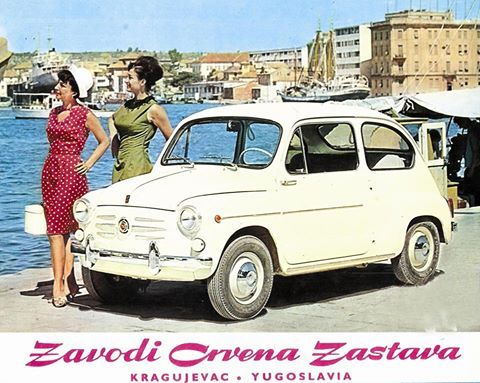 Two ladies and a Zastava 750 (Застава 750).